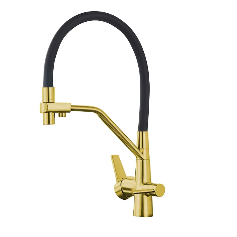 High-End Kitchen Sink Pull-Down Three-Way Double-Handle Faucet-8306