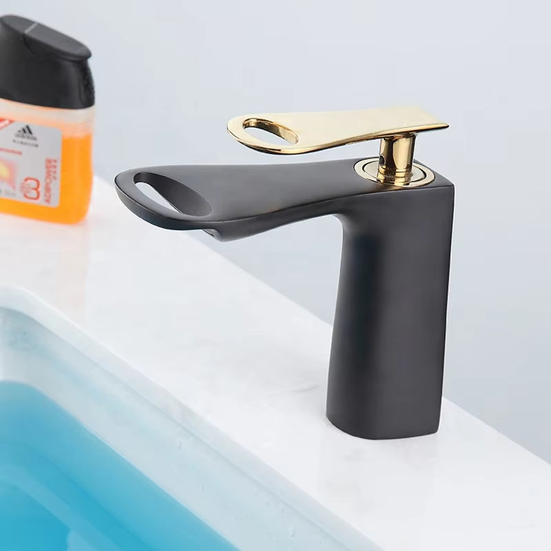 Hollow Design Bathroom Basin Hot And Cold Water Faucet-7143
