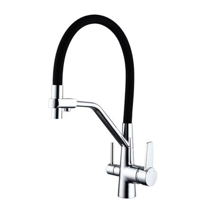 High-End Kitchen Sink Pull-Down Three-Way Double-Handle Faucet-8305