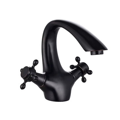 Bathroom Basin Double Handle Antique Faucet-7071