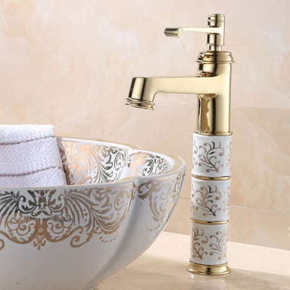 Elegant Retro Design Bathroom Tall Basin Faucet-7125