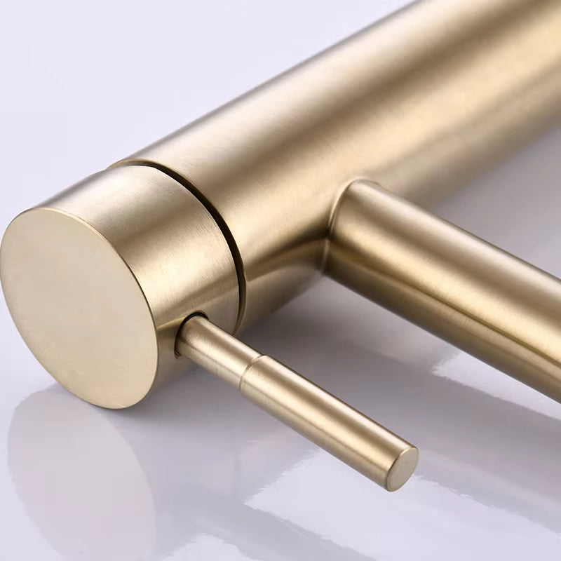 Modern Bathroom Stainless Steel Rose Gold Face And Hand Wash Faucet-5008