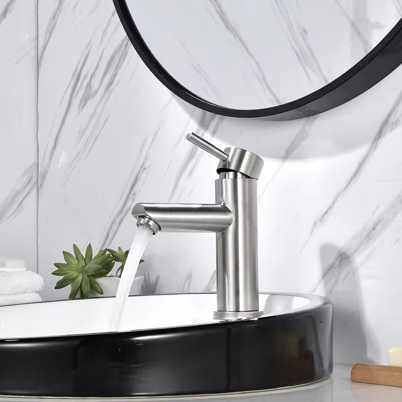Hot And Cold Ceramic Wash Basin, Vegetable Sink, Universal 304 Stainless Steel Faucet-5304