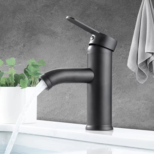European Style Bathroom Hot And Cold Hand Wash Black Gold Faucet-5001