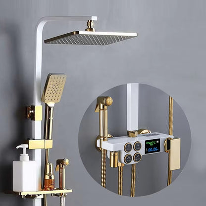 Digital Temperature Shower Control Wall Mounted Luxury Shower Set-6017WG