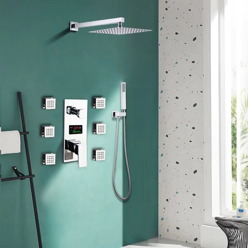 Wall Mounted Shower Set Luxury Led Shower Light Rain Shower Set-6569