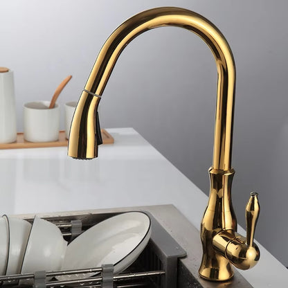 360 Degree Pull Down Kitchen Countertop Faucet-8356