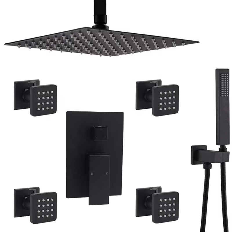 Shower Set Wall Mounted Bathroom Faucet Brass Set Rain Shower-6564