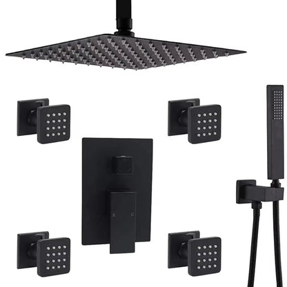 Shower Set Wall Mounted Bathroom Faucet Brass Set Rain Shower-6564