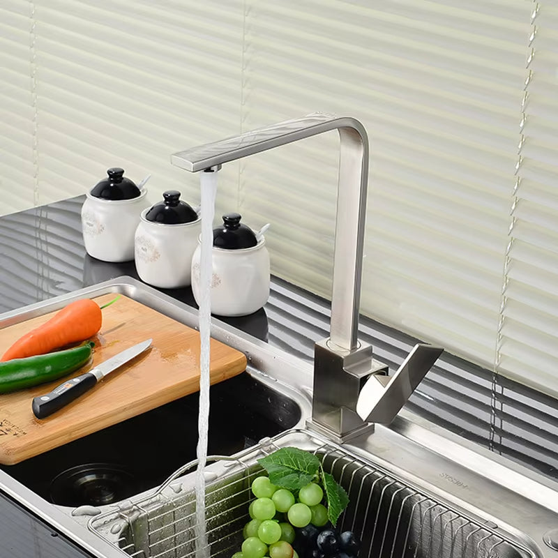 Stainless Steel Single Handle Kitchen Sink Faucet-8322