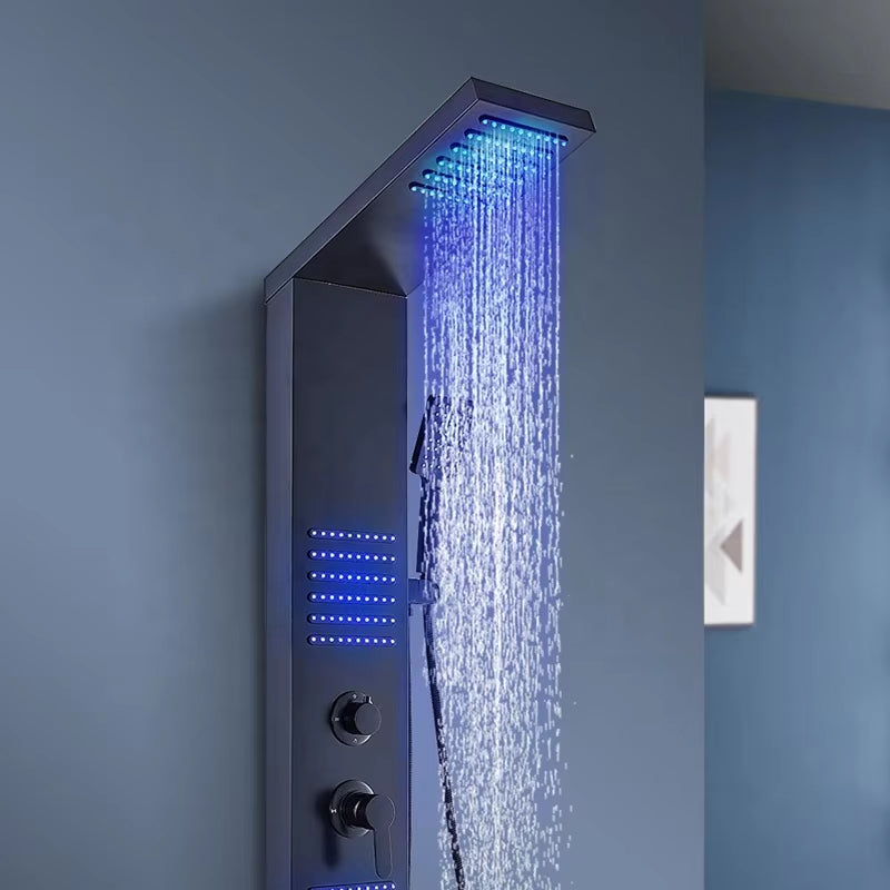 Shower Screen Column Set Tower Led Wall Mounted Stainless Steel Shower Column-6661MB