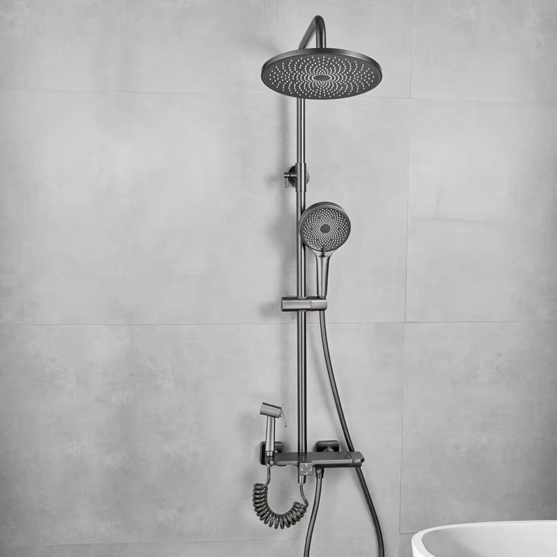 Rainwater Wall Mounted Brass Simple Shower Faucet-6039GR
