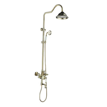 Brass Shower Room Bathtub Vintage Bathroom Shower-6212
