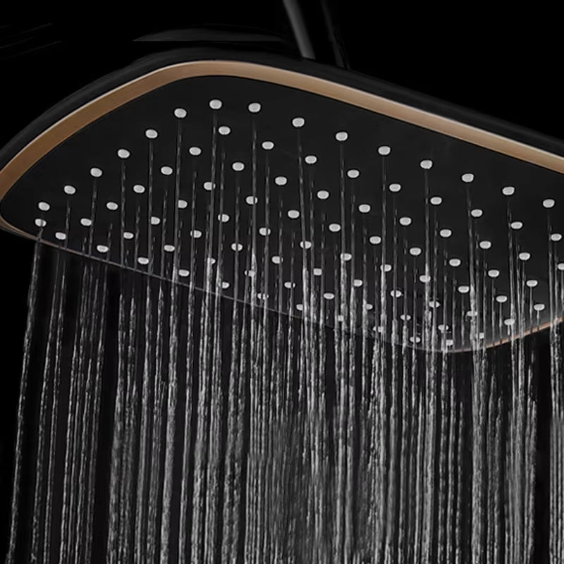 Black Gold Shower Set Complete Set Brass Bathroom Faucet Rain Shower Set-6276