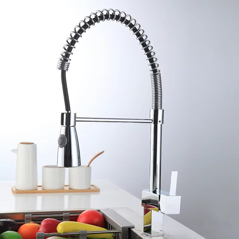 Spring-Loaded Kitchen Sink Countertop Faucet-8422