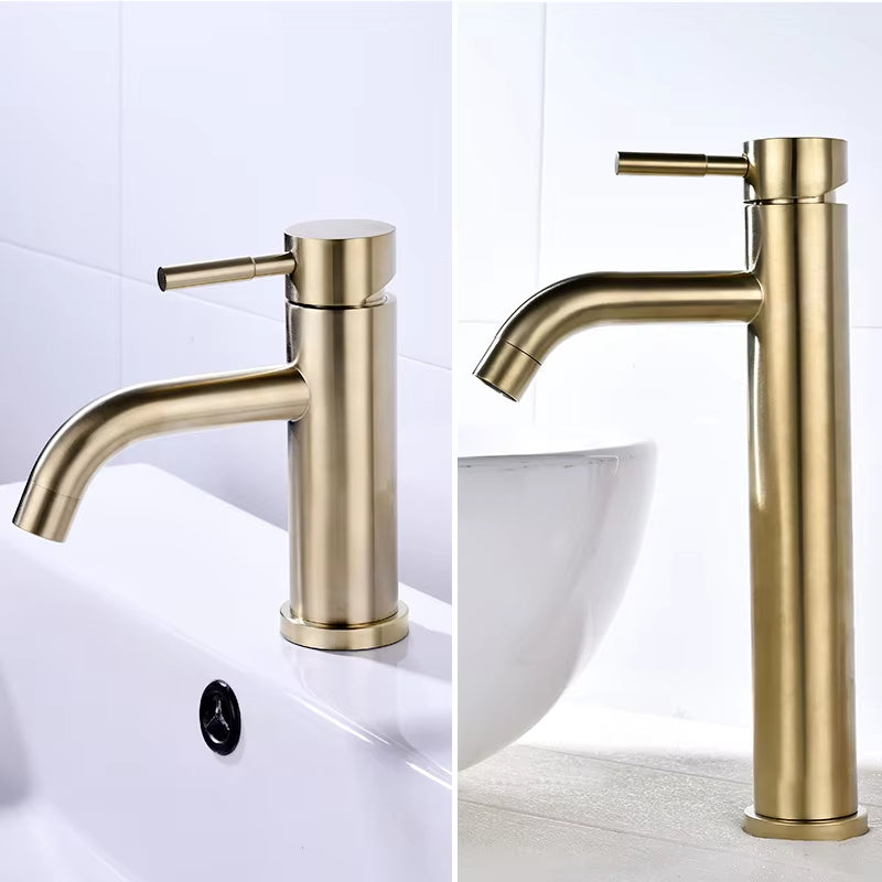 Modern Bathroom Stainless Steel Rose Gold Face And Hand Wash Faucet-5008