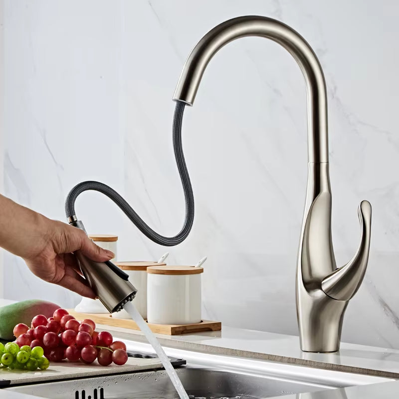 Pull Out Kitchen Sink Faucet Single Handle-8400