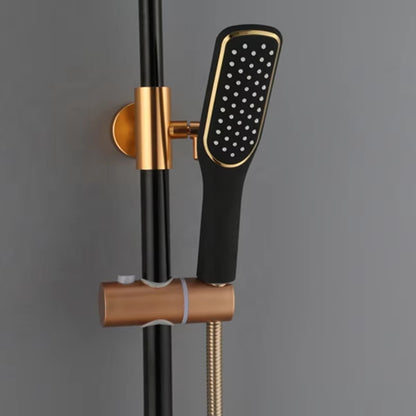 Black Gold Shower Set Complete Set Brass Bathroom Faucet Rain Shower Set-6276
