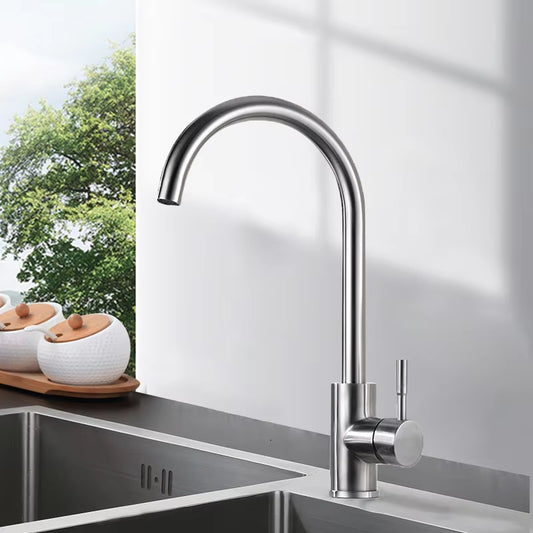 Kitchen Sink Stainless Steel Single Handle Single Hole Faucet-Z-8422