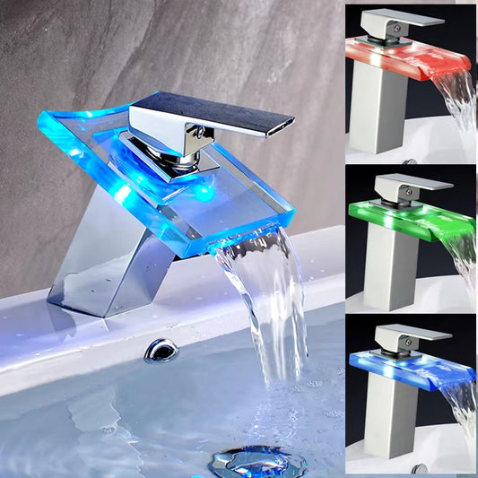 Bathroom Vanity Led Color Changing Glass Faucet-7265