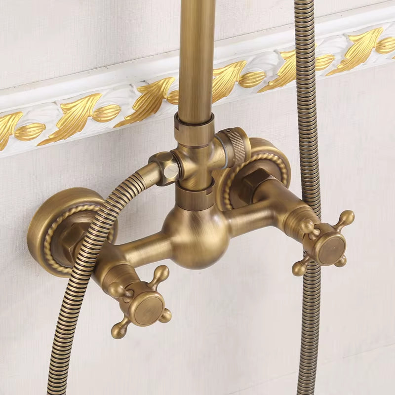 Antique Brass Wall Mounted Shower Head-6203