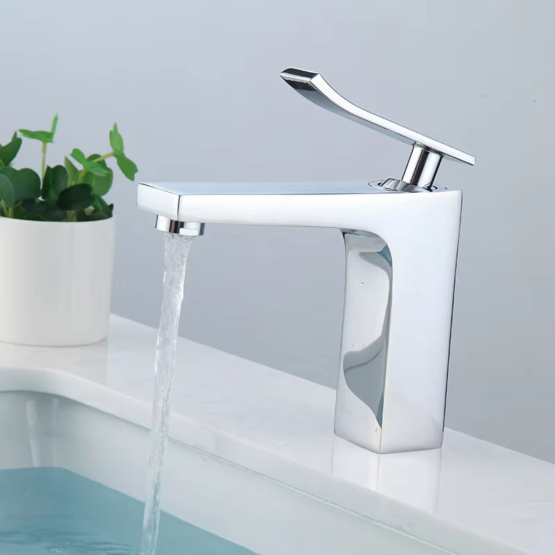 Wide Range Bathroom Washbasin Sink Square Faucet-7052
