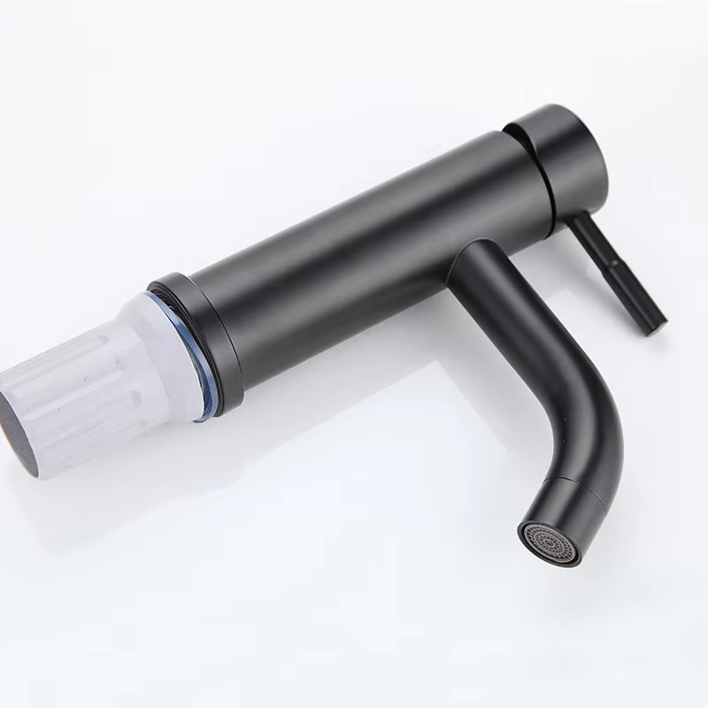 304 Stainless Steel Black Paint Faucet For Washing Face And Hands With Hot And Cold Function-5319