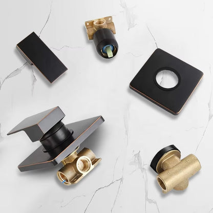 Wall Mounted Shower Set Modern Shower System Bathroom Faucet Luxury Brass Kit Rain Shower Set-6535