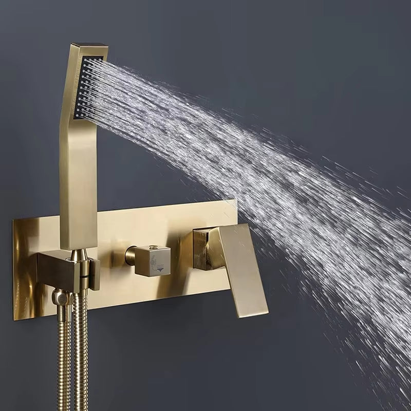 Concealed Wall Mounted Brass Faucet Shower Set Bathroom Faucet Rain Shower-6570