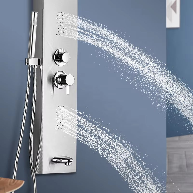 Shower Column Set Wall Mounted Waterfall Tower Massage Shower Head-6663