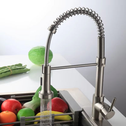 Spring-Loaded Pull-Out Sprayer Kitchen Faucet-8405