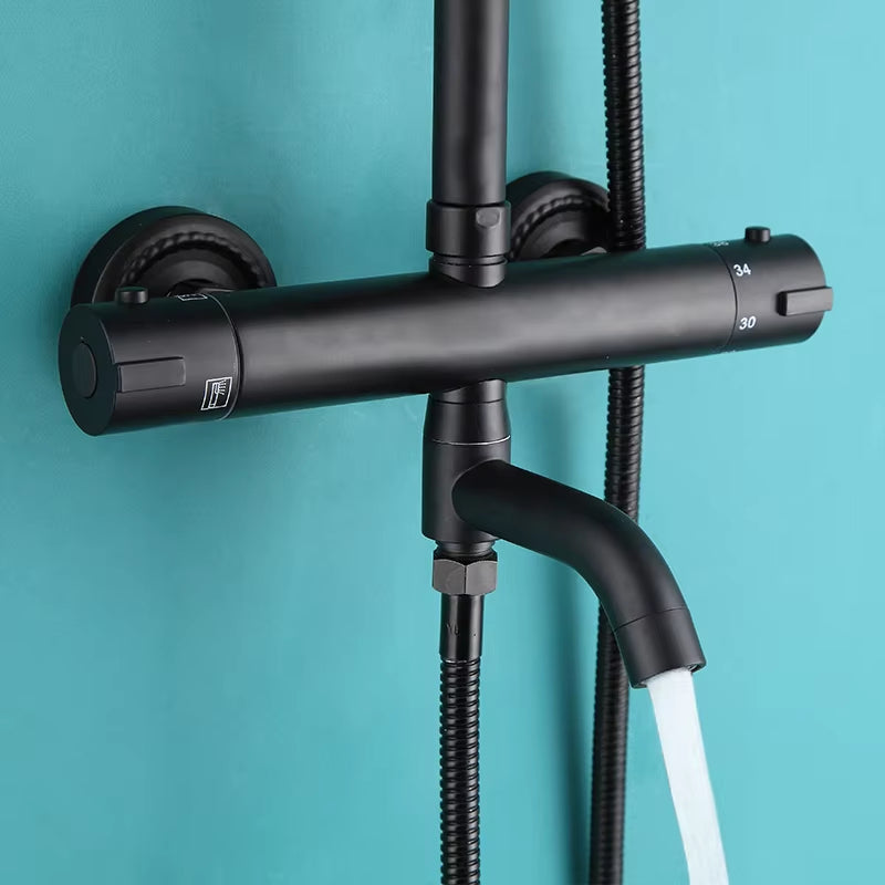 Bathroom Thermostatic Shower Faucet Set With Bathtub Faucet-6947