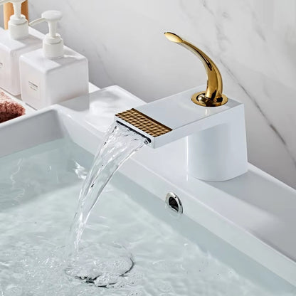 Contemporary Style Bathroom Basin Waterfall Faucet-7181