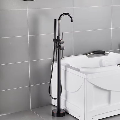 Floor Mounted Bathtub Shower Faucet Swivel Nozzle Hot And Cold Mixing Faucet-6710