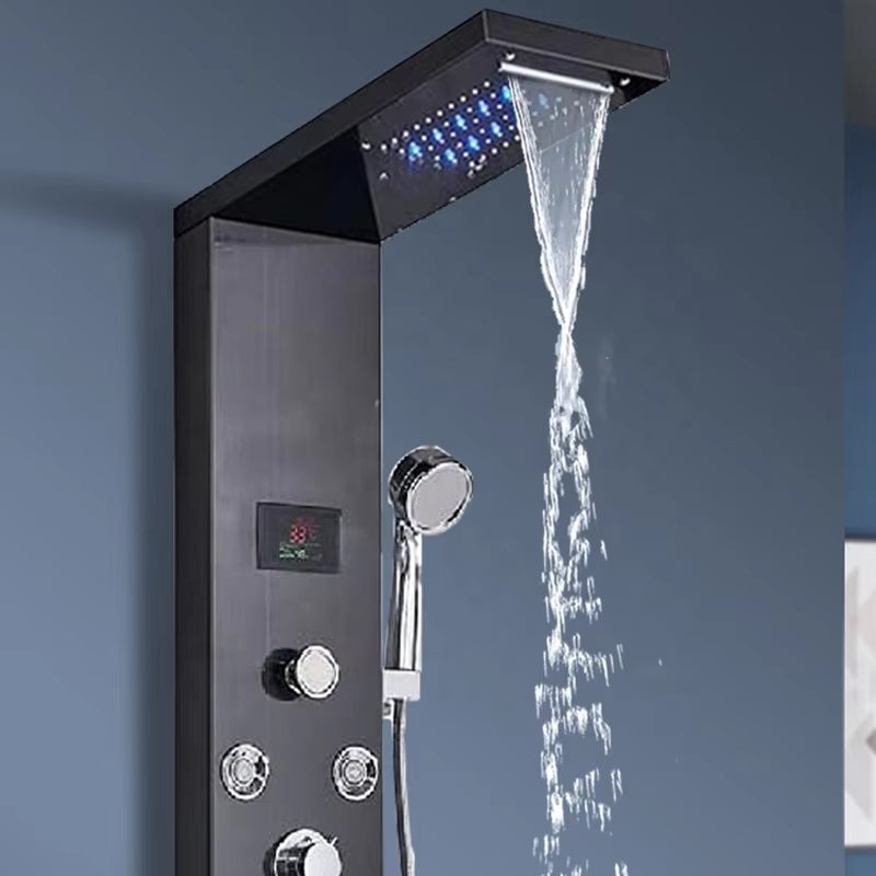 Shower Panel Stainless Steel Waterfall Shower Column Set Tower Style Led Shower Panel-6646