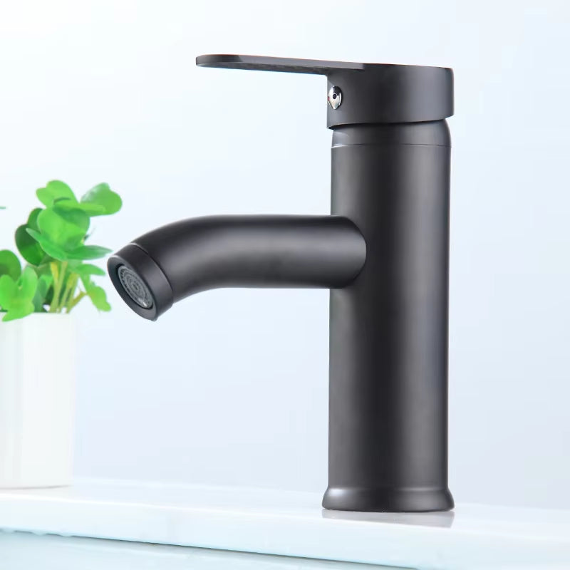 European Style Bathroom Hot And Cold Hand Wash Black Gold Faucet-5001