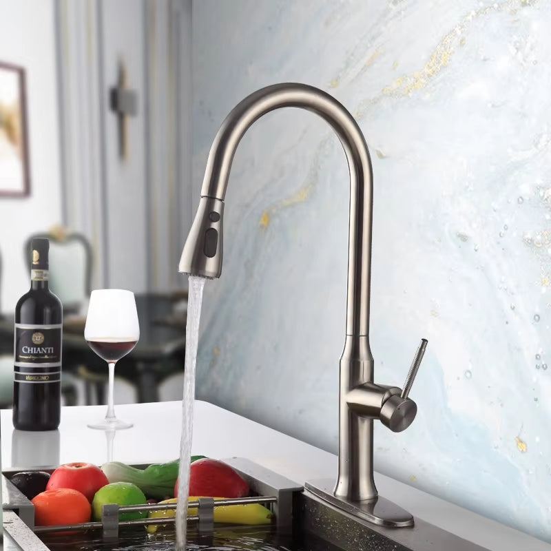 Pull-Out Countertop Mounted Single Handle Faucet-8406
