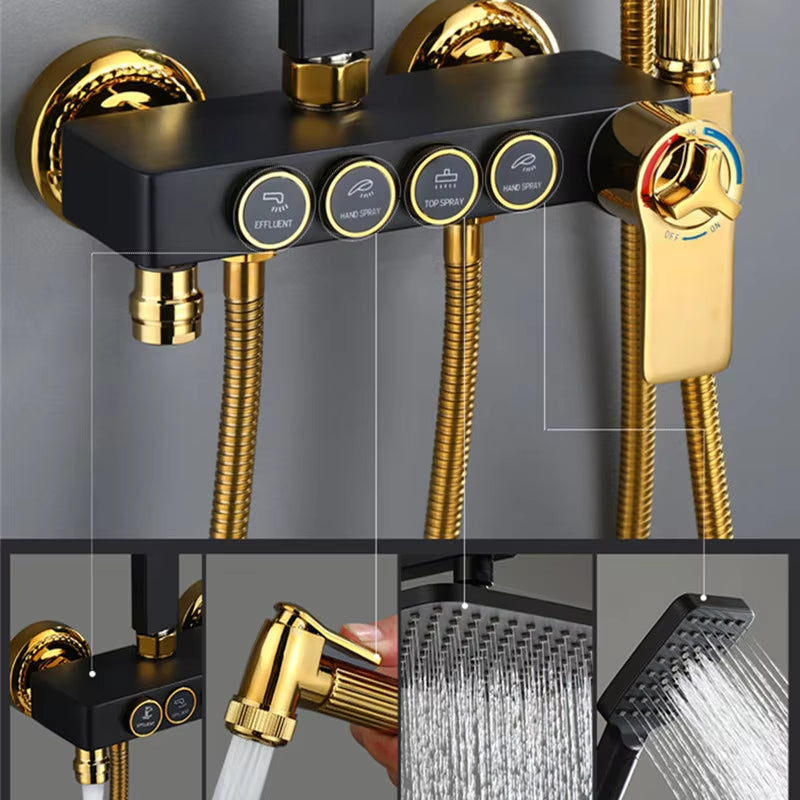 Stainless Steel Luxury Wall Mounted Bathroom Shower Set-6221
