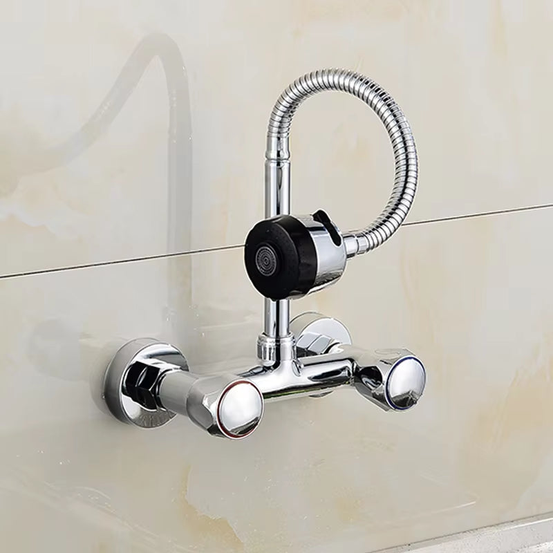 Wall Mounted Kitchen Sink 360 Degree Swivel Flexible Hose Faucet-8325