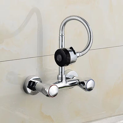 Wall Mounted Kitchen Sink 360 Degree Swivel Flexible Hose Faucet-8325