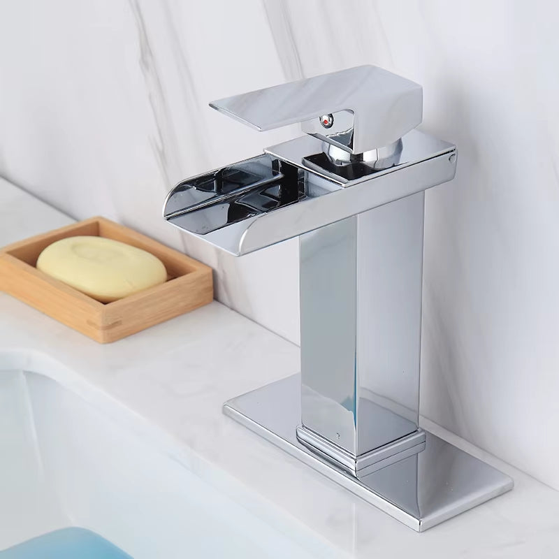 Bathroom Vanity Basin Waterfall Hot And Cold Water Faucet-7231