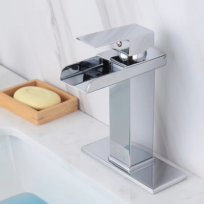 Bathroom Vanity Basin Waterfall Hot And Cold Water Faucet-7231