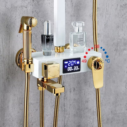 Shower Set Wall Mounted Brass Bathroom Bath Set-6030BG