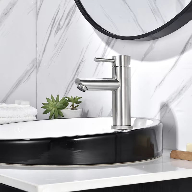 Hot And Cold Ceramic Wash Basin, Vegetable Sink, Universal 304 Stainless Steel Faucet-5304