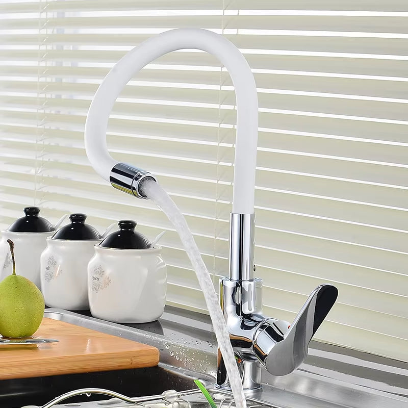 Flexible Neck Kitchen Countertop Mount Sink Faucet-8318