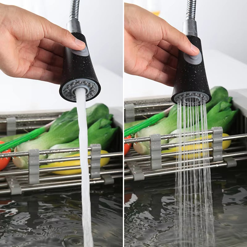 Pull Down Hot And Cold Water Mixing Kitchen Sink Faucet-8319