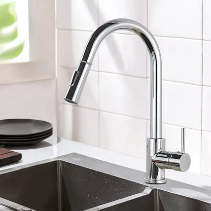 Golden Stretch Rotating Kitchen And Bathroom Hot And Cold Water Faucet-5342G