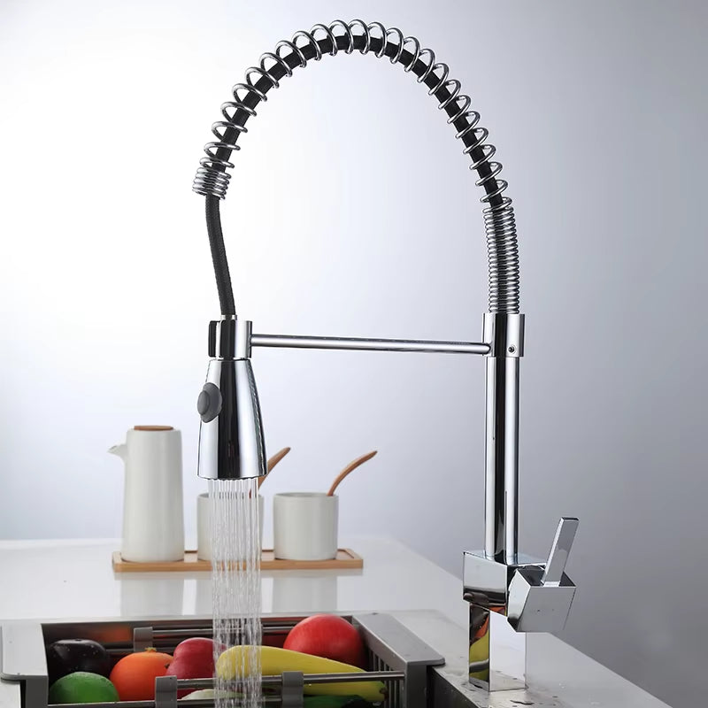 Spring-Loaded Kitchen Sink Countertop Faucet-8422
