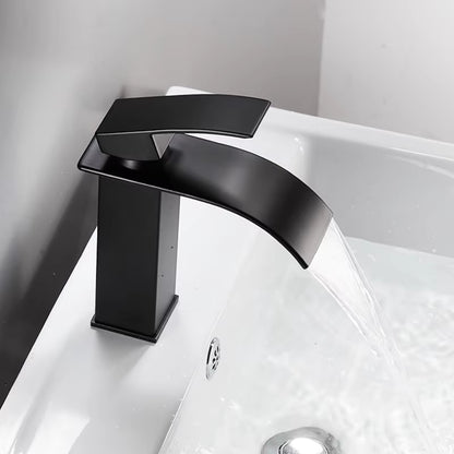 Gray Cold And Warm Waterfall Countertop Hand Wash And Face Faucet-5306