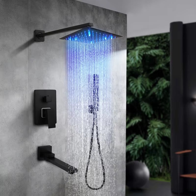 Luxury Edition Black Bathroom Wall Mounted Shower Set-6011MB